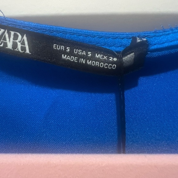 Zara NWT satin dress! That color though! Size S - Picture 4 of 6